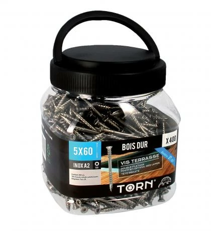 Vis Terrasse TORN® Pour Bois Dur - Inox A2 1 Vis Terrasse TORN® Pour Bois Dur - Inox A2